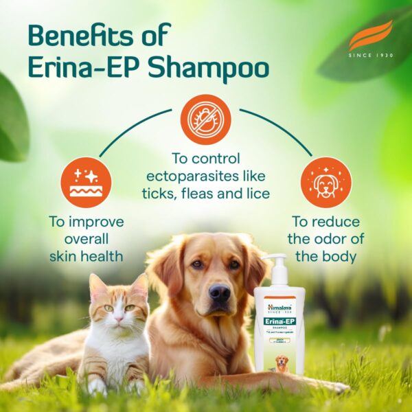 Himalaya Erina Ep Shampoo For Dogs And Cats, 200Ml - Image 3