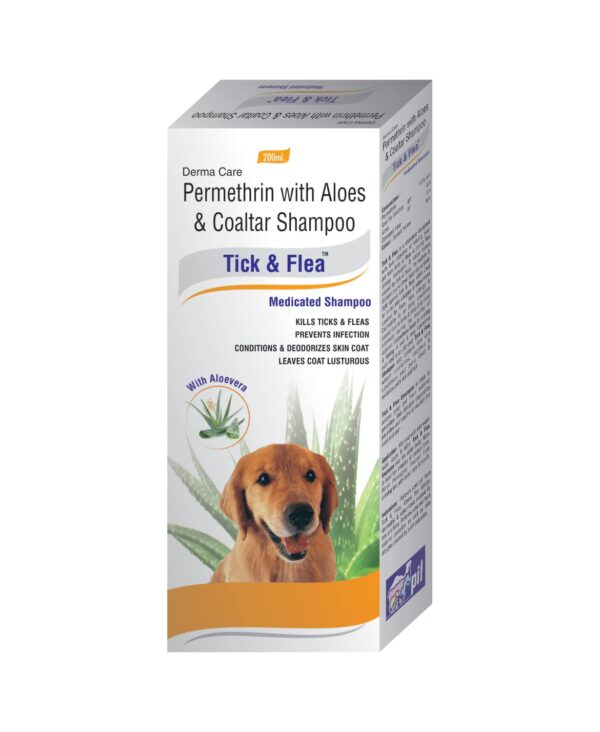 Pil Tick & Flea Dog Shampoo 200ml | Ditch to Itch Dog Shampoo for Pomeranian, Puppy, Rottweiler Adult, German Shepherd, Labrador and Golden Retriever | Medicated Pet Shampoo for Dogs - Image 2