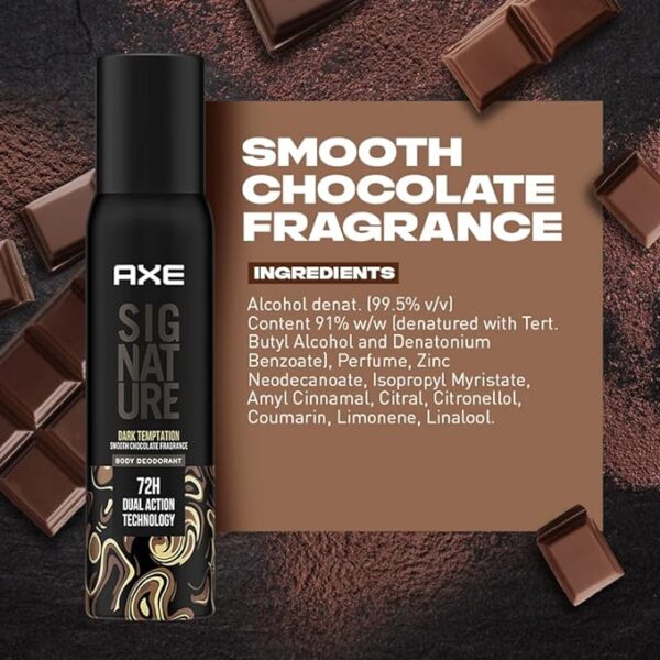 Axe Signature Dark Temptation No Gas Deodorant Body spray For Men, 122 ml - Image 3