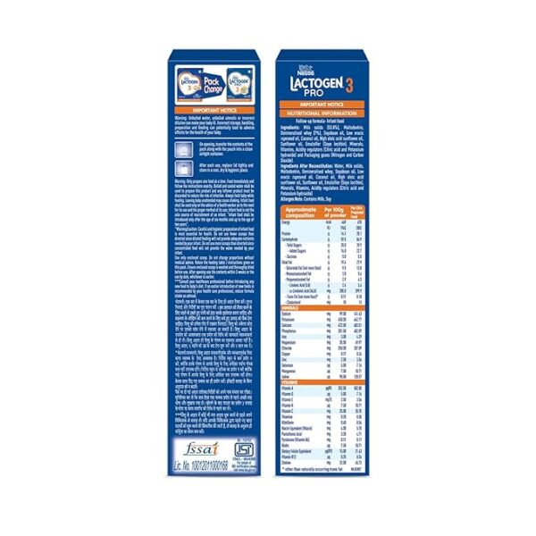 Lactogen Nestle Pro 3, Follow-Up Formula With Iron, Powder, Infant Whey Protein And Vitamins, After 12 Months Up To 18 Months, Bag-In-Box Pack, 400G - Image 4