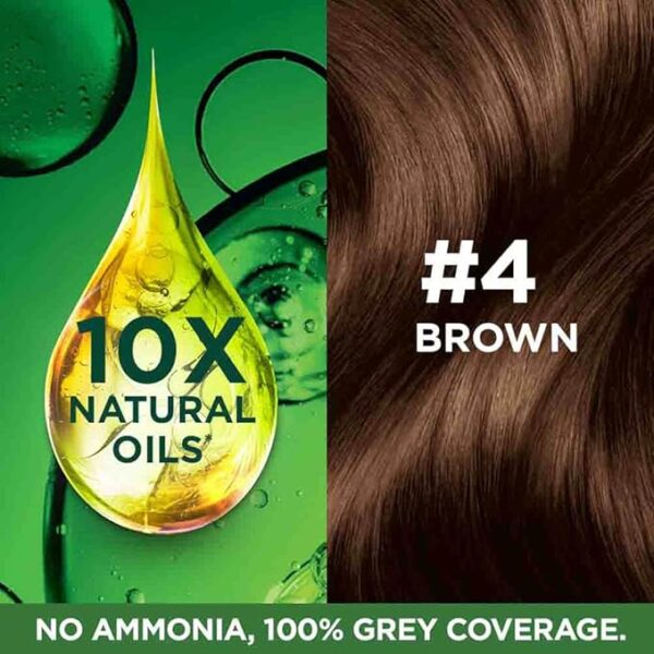 Garnier Color Naturals Crème hair color, Shade 4 Brown, 70ml + 60g - Image 2