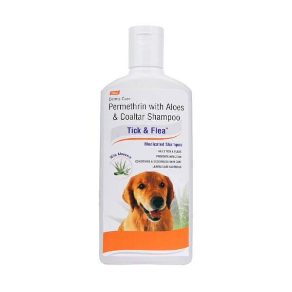 Pil Tick & Flea Dog Shampoo 200ml | Ditch to Itch Dog Shampoo for Pomeranian, Puppy, Rottweiler Adult, German Shepherd, Labrador and Golden Retriever | Medicated Pet Shampoo for Dogs