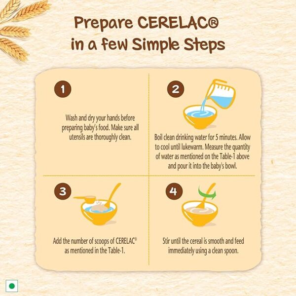 CERELAC Baby Cereal with Milk, Wheat Honey Dates, From 10 to 24 Months, Stage 3, Source of Iron & Protein ,Bag-In-Box Pack, 300g - Image 3