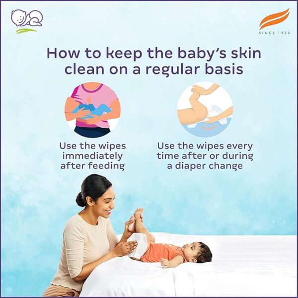 Himalaya Gentle Baby Wipes - 72 Pieces (Pack of 2) - Image 3