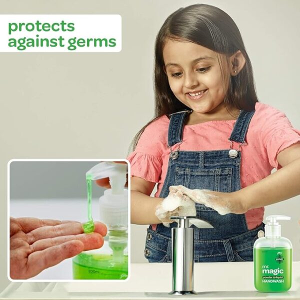 Godrej Protekt magic Powder-to-Liquid Handwash - Bottle + Refill | 9g (makes 200ml of handwash) - Image 4