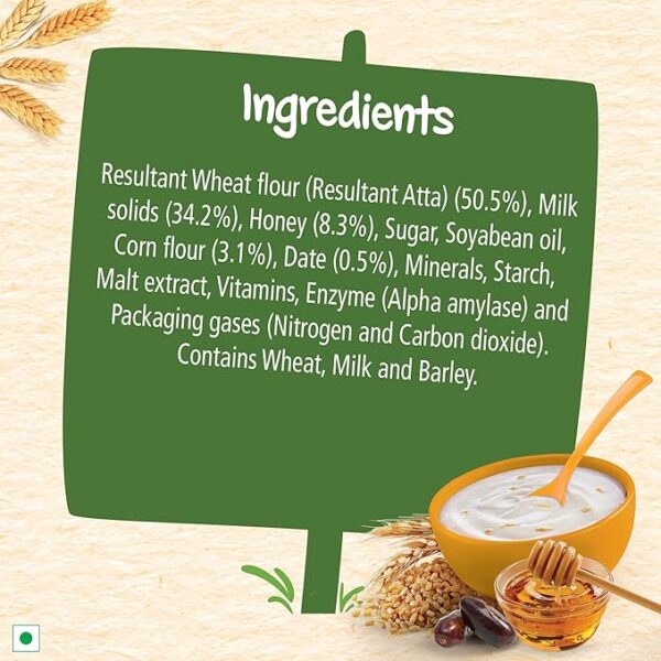 CERELAC Baby Cereal with Milk, Wheat Honey Dates, From 10 to 24 Months, Stage 3, Source of Iron & Protein ,Bag-In-Box Pack, 300g - Image 5