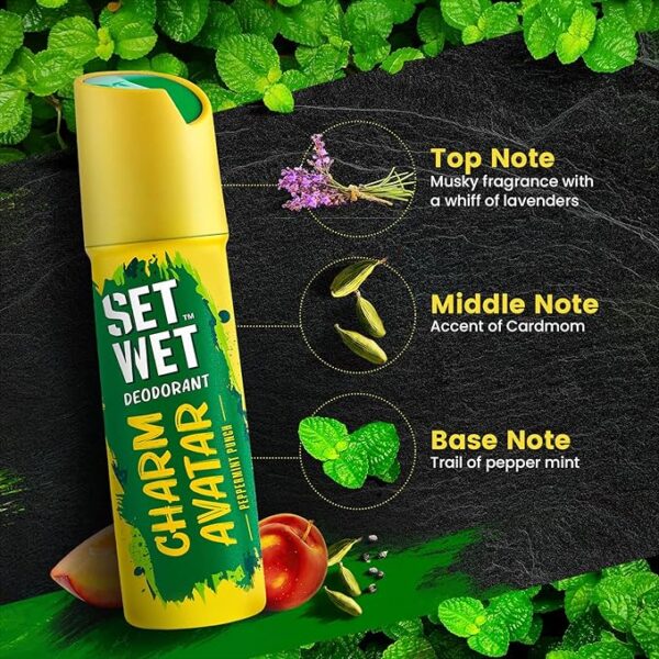 SET WET Deodorant Spray Perfume Cool, Charm & Swag Avatar for men, 150ml (Pack of 3) - Image 2
