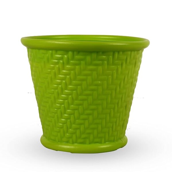 Gardens Need 100% Virgin Plastic Shining Pot 06 Inch, Multicolor (Set of 4 Pieces)