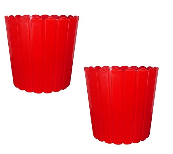 Garden’s 12Inch(30.48cm) Orange Modern Thai Indoor & Outdoor Decorative Flower Pots for Home, Office, Garden, or Gift Décor - Set of 2 - Image 5