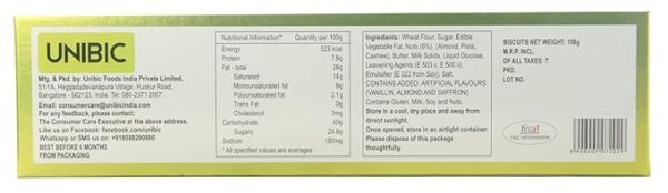 UNIBIC Cookies - Pista Badam, 150 g Box pack 2 - Image 4