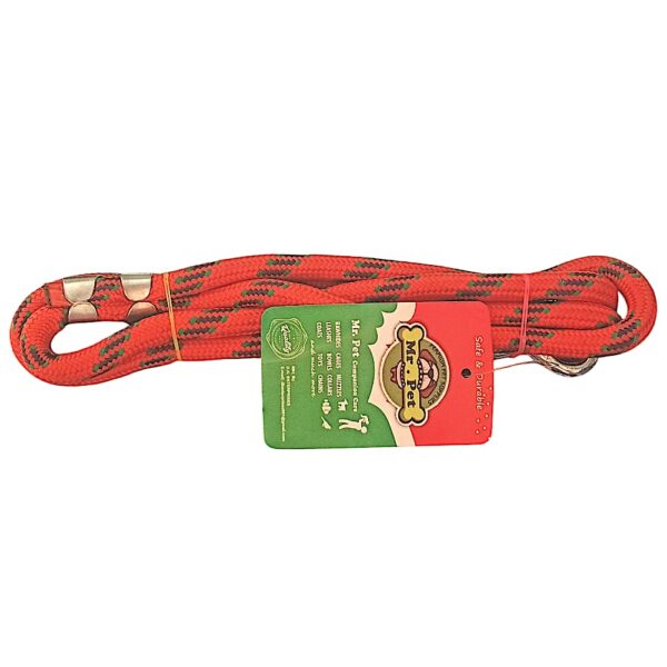 Mr Pet Premium Plain Dog Leash Strong Hook with Rope Toy, 22 MM Dog Leash 152 cm Dog Strap Leash  (Multicolor)