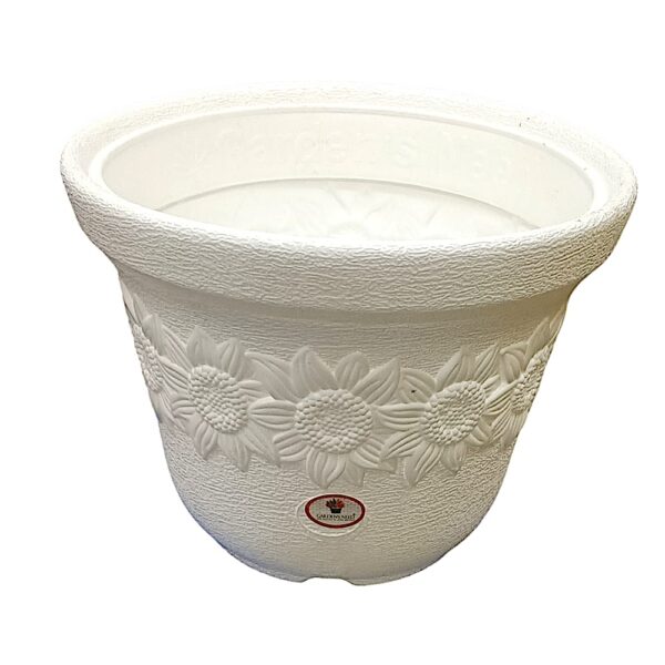 Clastik Designer Plastic Planter - Sunny Flower Pot (12inch Large) GAMLA - Image 6