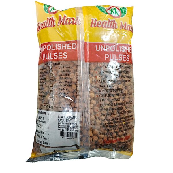HEALTH MARK Black (kaala) Channa Daal - 1 KG / 500g - Image 2